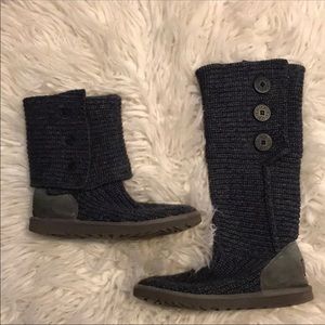 Grey/Navy Cardy Ugg Boots